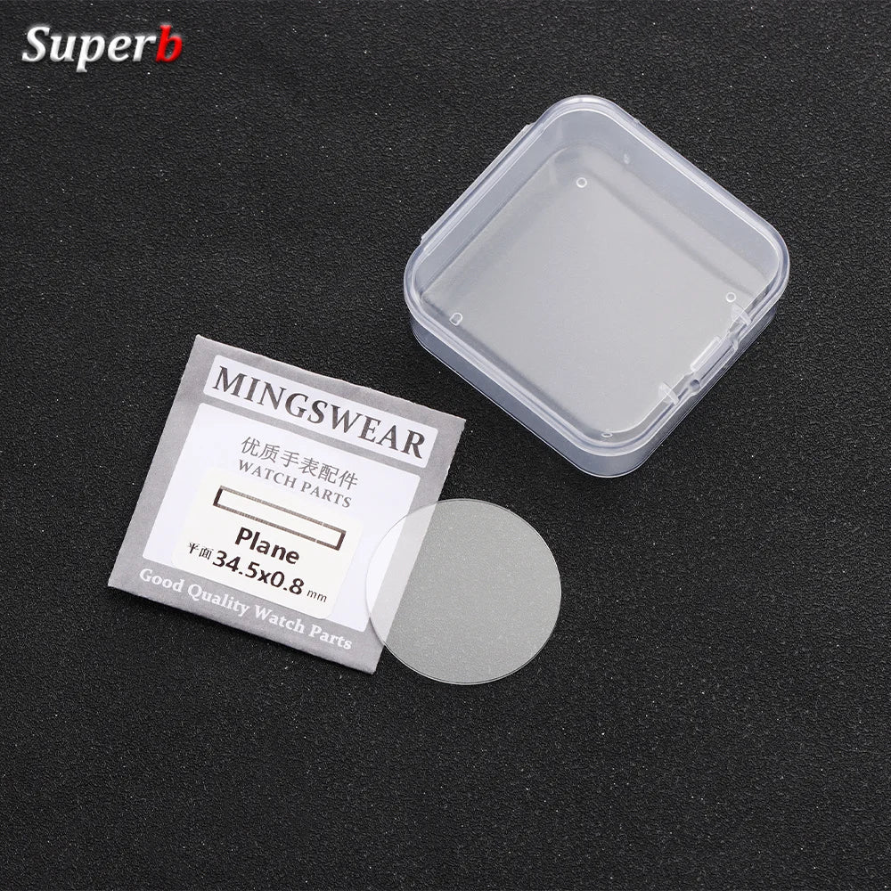 Diamètres 20-34,5 mm 28-38,5 mm Verre de montre plat de remplacement Plat 0,8/1,2 mm d'épaisseur en cristal transparent Accessoires de montre