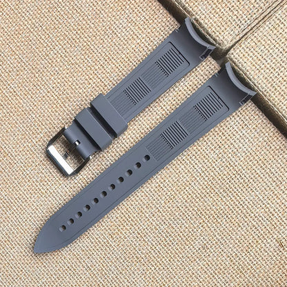 Bracelet de montre 20mm 22mm à extrémité incurvée, adapté aux montres à quartz Omega Rolex pour hommes, accessoires, bracelet en caoutchouc FKM, fluoroélastomère, multicolore, tendance