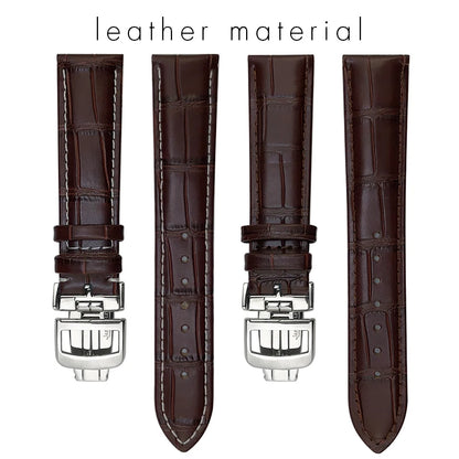 Bracelet de montre en cuir véritable pour Longines Jaeger, bracelet de montre pliable, noir, vert, bleu, 19mm, 20mm, 21mm, 22mm