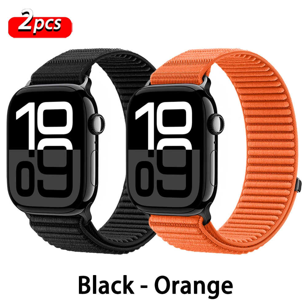 Correa deportiva de nailon con hebilla para Apple Watch de 46 mm 44 mm 40 mm 42 mm 45 mm 41 mm, correa para iWatch serie 11 SE 10 9 8 7 Ultra 3