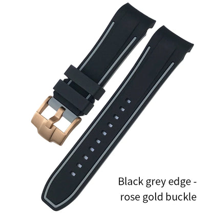 Cinturino per orologio in gomma e silicone con estremità curva da 24 mm, per DIESEL oversize da 57 mm, modelli DZ7395, DZ7396, DZ7435, DZ7313, cinturino morbido colorato