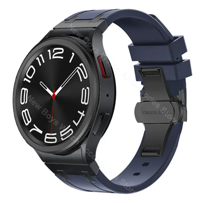 Bracelet de sport en silicone sans interstice pour hommes, compatible Samsung Galaxy Watch 7 40mm 44mm, 6 4 Classic 46 47mm, 42 43mm, 5 Pro 45mm