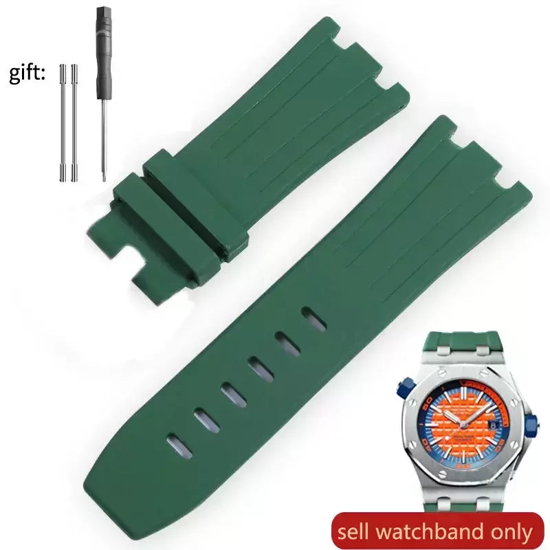 Pour AP Audemars et Piguet 15703 Royal Oak Offshore série étanche en caoutchouc Silicone bracelet de montre 28mm accessoires de montre hommes