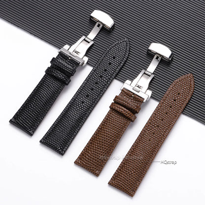 Cinturini per orologi in pelle di vitello, motivo lucertola, accessori per orologi 14 16 18 19 20 21 22mm, cinturino in pelle con chiusura a farfalla