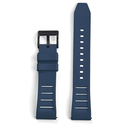 Bracelet de montre en caoutchouc FKM 20mm 22mm, souple, étanche, pour Huawei, Samsung, Seiko, Omega, avec attache rapide