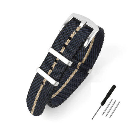 Cinturino per orologio in Nylon 20mm 22mm, cinturino a righe, cinturino di ricambio, accessori militari per cinturini orologio T-udor
