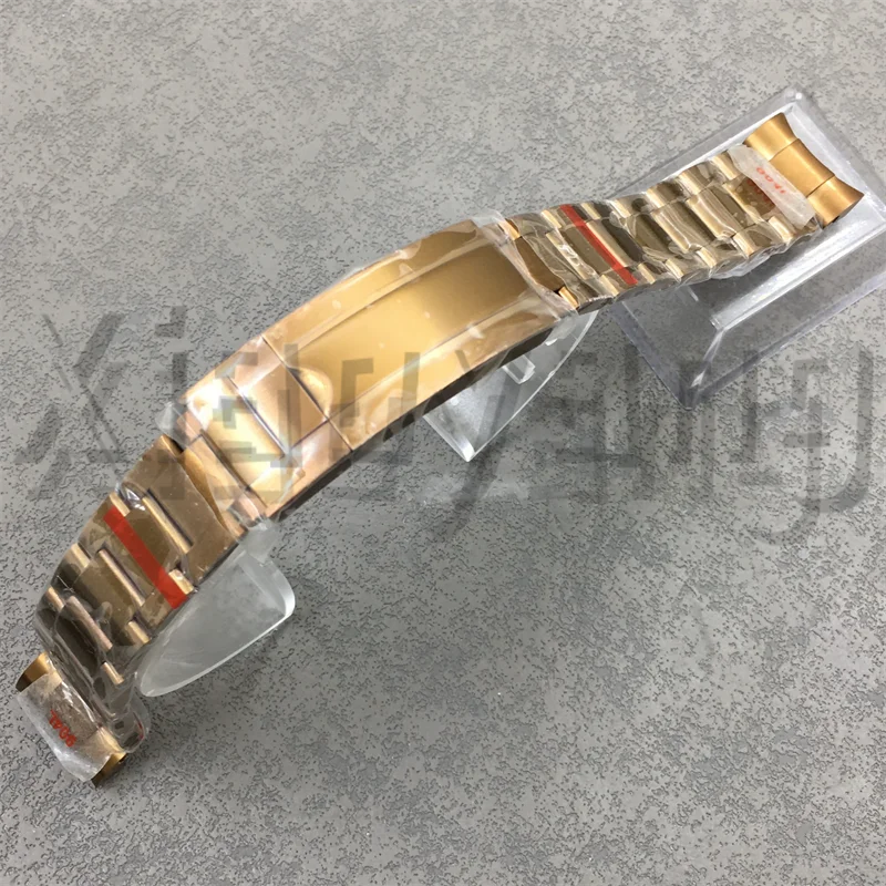 20mm 904L café marron Bronze bracelet de montre glisser boucle pliante huîtres/nouveau Double extrémité lien jubilé hommes bracelet ajustement boîtier de montre de plongée