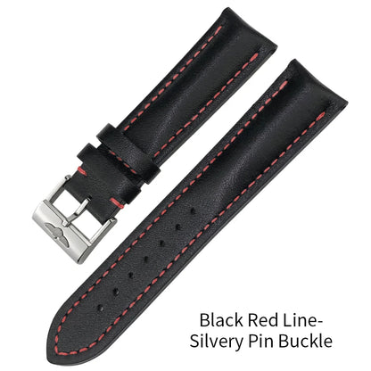 Genuine Soft Cowhide Leather Watch Strap, 22mm, 21mm, 20mm, for Breitling, for Premier Superocean Avenger Navitime World