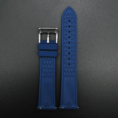 Cinturino per orologio in gomma intrecciata FKM, 20/21/22 mm, sgancio rapido, per Omega Seamaster 300 Speedmaster 007 Rolex, universale