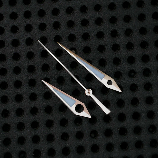 Aiguilles de montre SARY /SRPG en argent poli Bgw9, aiguille d'horloge lumineuse bleue pour mouvement Nh35 Nh36, Mods d'aiguilles SKX
