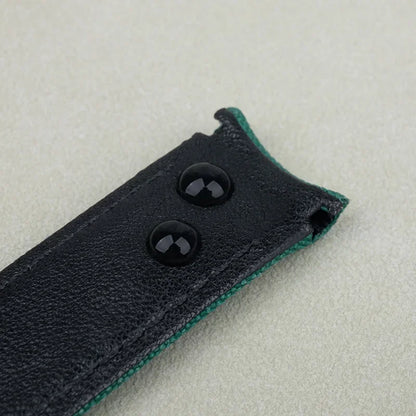 Bracelet de montre en nylon et cuir noir et blanc, 20 mm, extrémités courbées, deux barres à ressort, réglable, pour Rolex DAYTONA SUBMARINER diw Wat