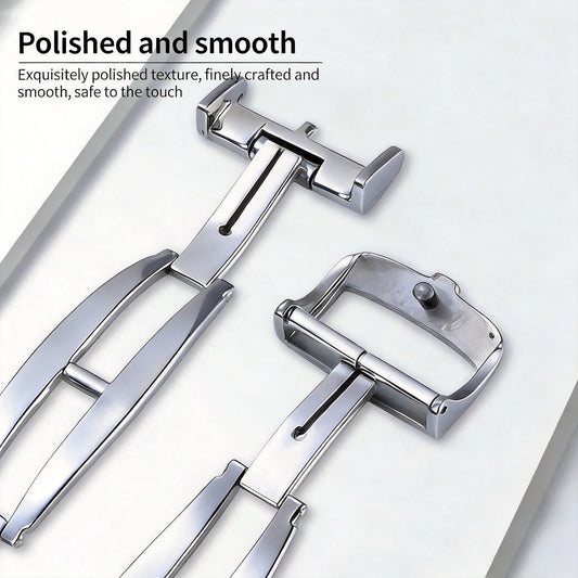 Jaeger-LeCoultre用、18mmフォールディングバックル、Master & Reverso用精密交換用クラスプ、ステンレススチール製