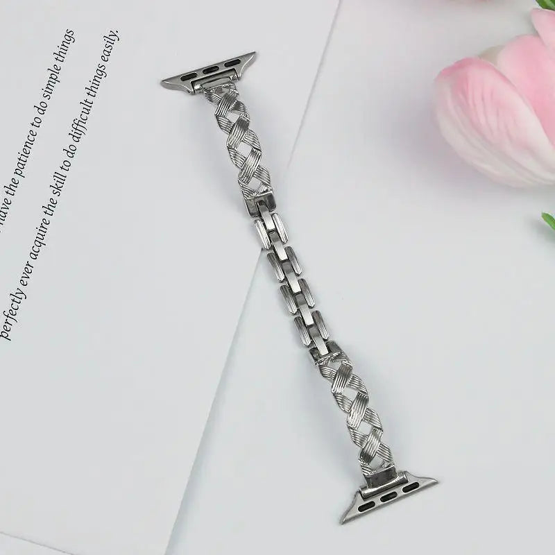 Elegant stainless steel strap for Apple Watch, compatible with sizes 41/40/38/42/44/45/46/49 mm, for iWatch S11 10 9 8 7 6 5