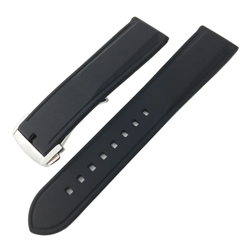 Soft Natural Rubber Watch Strap, 18mm 20mm 22mm, Suitable for HUAWEI GT SEIKO SKX IWC Tudor 19mm 21mm, Silicone for Tissot Diving Bracelet