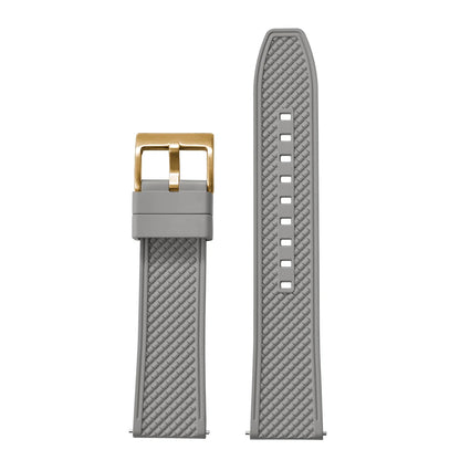 18mm 20mm 22mm 24mm haute qualité forme de balle FKM bracelet de montre en caoutchouc à dégagement rapide bracelet de plongée souple étanche pour HAISCH