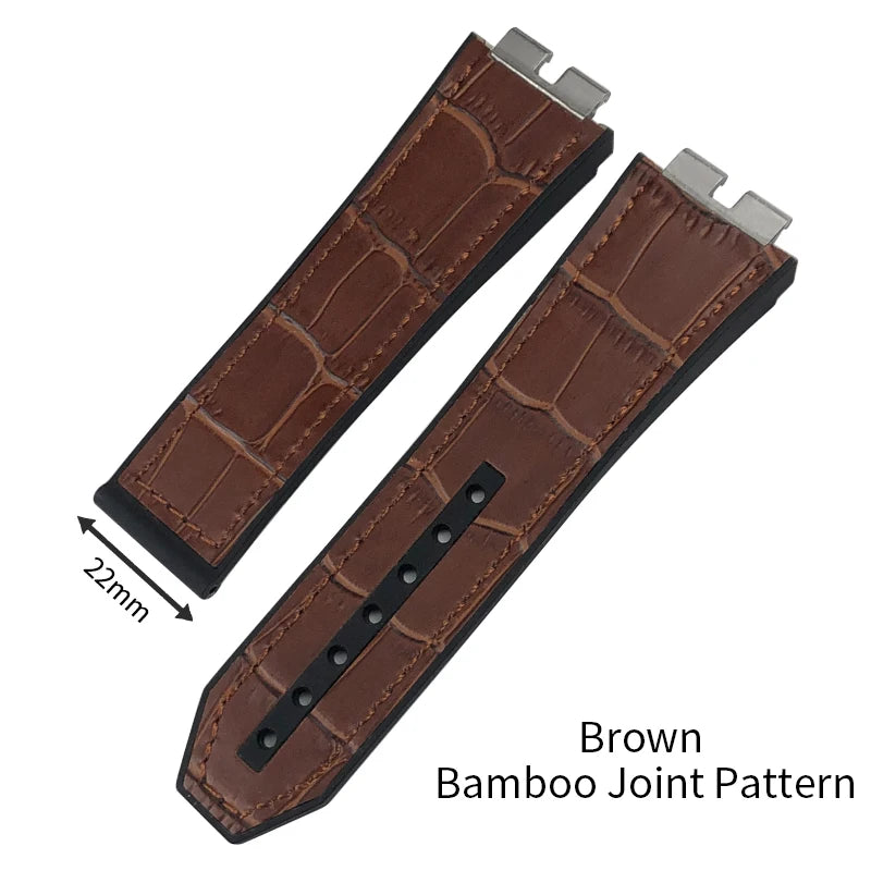 Cinturino per orologio in vera pelle di alta qualità a sgancio rapido da 27 mm per Hublot Big Bang 411, cinturino in pelle bovina con fibbia deployante da uomo