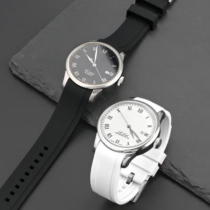 Bracelet universel en Silicone à haute résistance, 18mm 19mm 20mm 21mm 22mm, pour Tissot 1853, extrémité incurvée, boucle papillon, Bracelet de montre