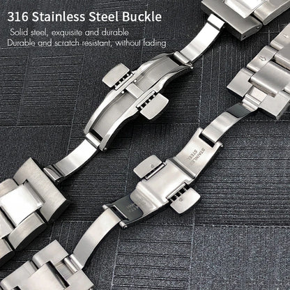 22mm Stainless Steel Curved End Watch Band for Men and Women, Watch Strap, Tissot 1853, V8 Series, T106.417, T106417, High Quality