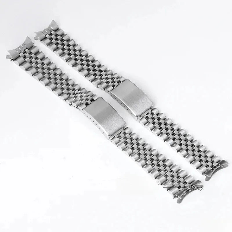 Bracciale per orologio Rolex DATEJUST in metallo massiccio, modello Jubilee Business, interamente in acciaio inossidabile, estremità curve, 18/19/22mm/20mm