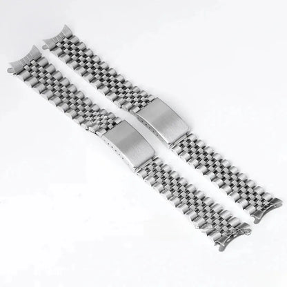 Bracciale per orologio Rolex DATEJUST in metallo massiccio, modello Jubilee Business, interamente in acciaio inossidabile, estremità curve, 18/19/22mm/20mm