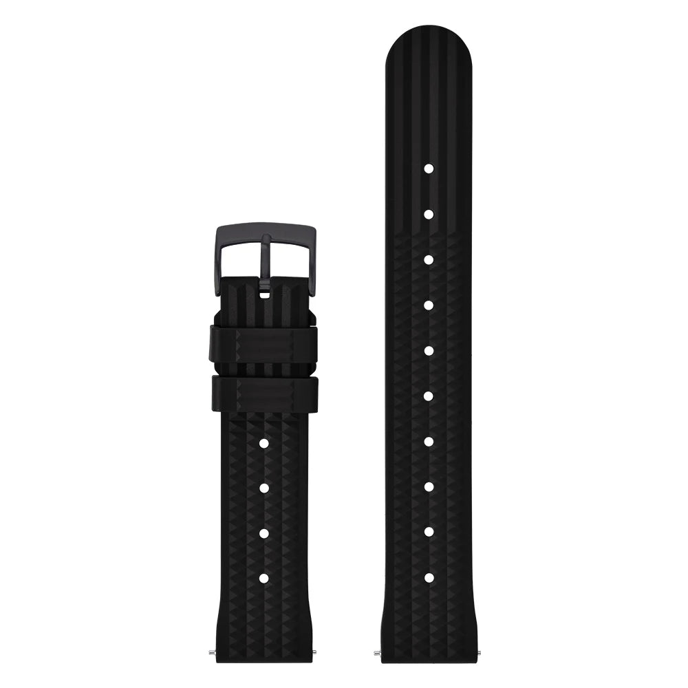 FKM – Fluororubber Waffle Watch Strap, 20mm 22mm, Universal, Waterproof, Comfortable, Sport, Quick Release
