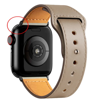 Cinturino in pelle per Apple Watch, Ultra 3, 49mm, 46mm/42mm, 41mm/45mm, 44mm, 40mm, iWatch serie 11 10 9 8 7 4 5 6 se