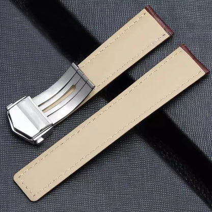 19mm 20mm 22mm Genuine Leather Strap for Tag Heuer Carrera Monaco Watch Black Brown Watchband Bracelet