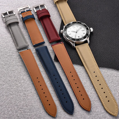 Nueva correa de tela de vela recubierta de 18/19/20/22 mm, tela deportiva, impermeable, accesorios universales para reloj inteligente Huawei/Samsung