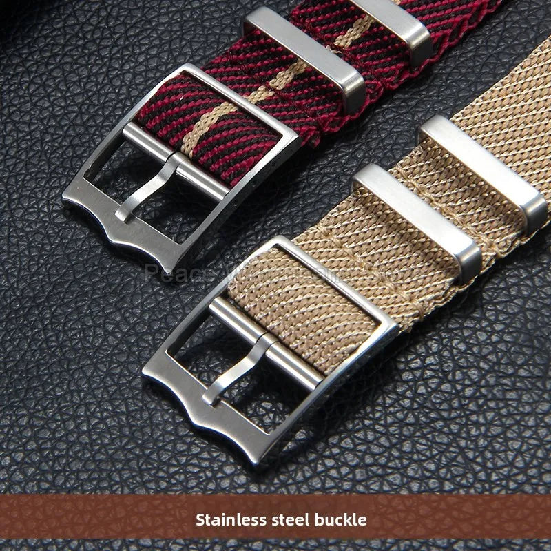 Bracelet en Nylon kaki bleu rouge 20 22mm, pour Tudor Black Bay Longines Seiko Citizen MIDO, résistant aux rides, facile à nettoyer