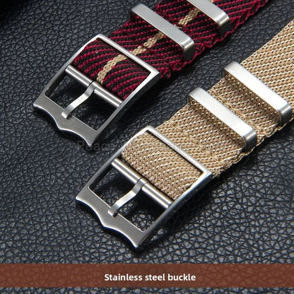 Bracelet en Nylon kaki bleu rouge 20 22mm, pour Tudor Black Bay Longines Seiko Citizen MIDO, résistant aux rides, facile à nettoyer
