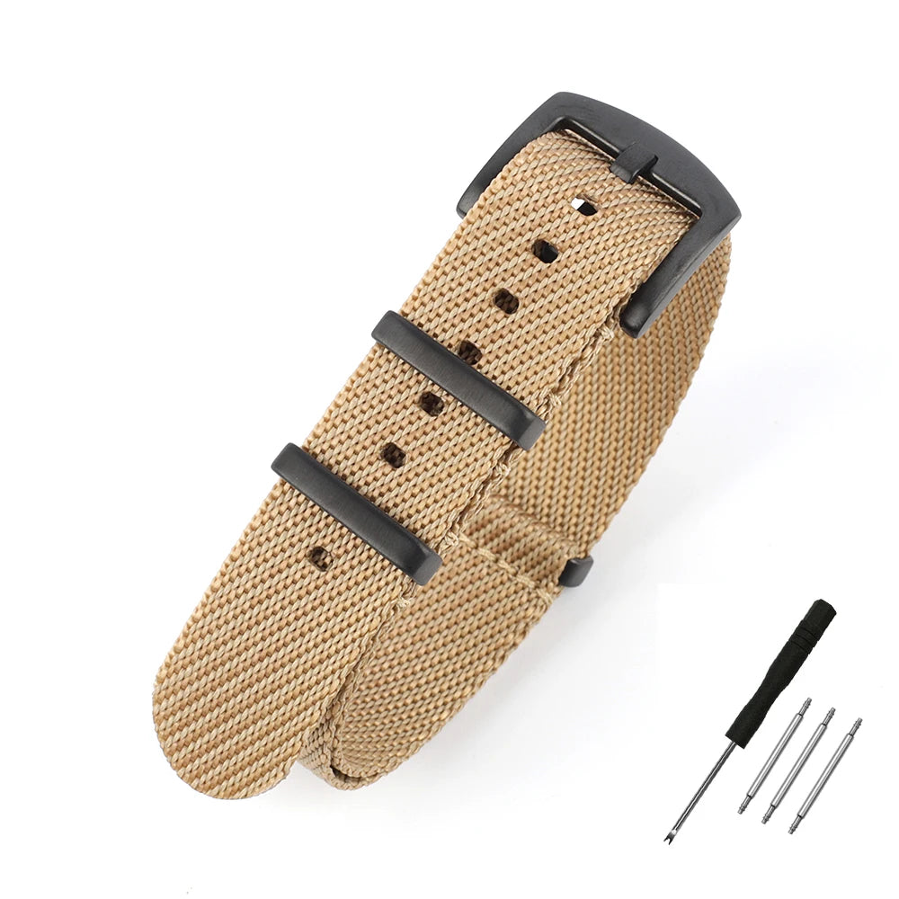 Cinturino per orologio in Nylon 20mm 22mm, cinturino a righe, cinturino di ricambio, accessori militari per cinturini orologio T-udor