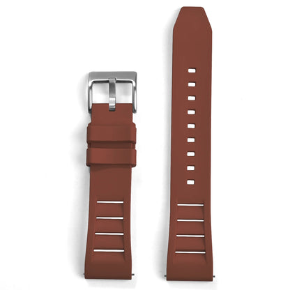Bracelet de montre en caoutchouc FKM 20mm 22mm, souple, étanche, pour Huawei, Samsung, Seiko, Omega, avec attache rapide