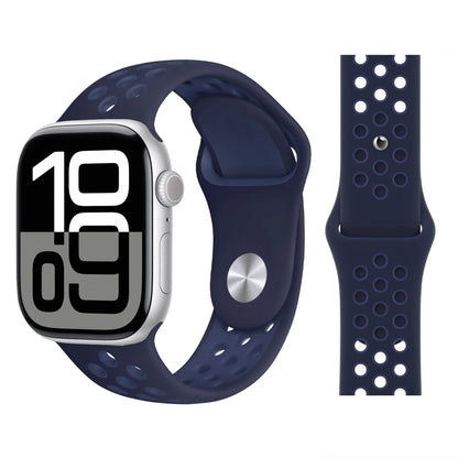 Bracelet en Silicone pour bracelets de montre Apple 46mm 44mm 45mm 40mm 41mm 42mm, Bracelet de Sport Correa iWatch série 11 10 9 SE 8 7 6 5