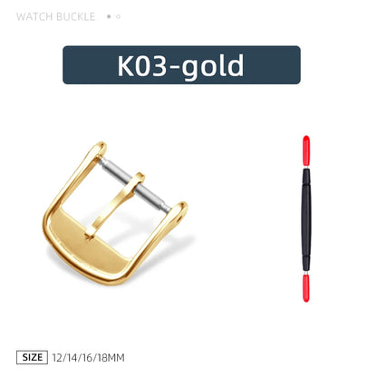 Boucle pour Longines L2 L3 L4, bracelet de montre en cuir, fermoir pliant en métal 14mm 16mm 18mm, boucle papillon déployante en acier inoxydable