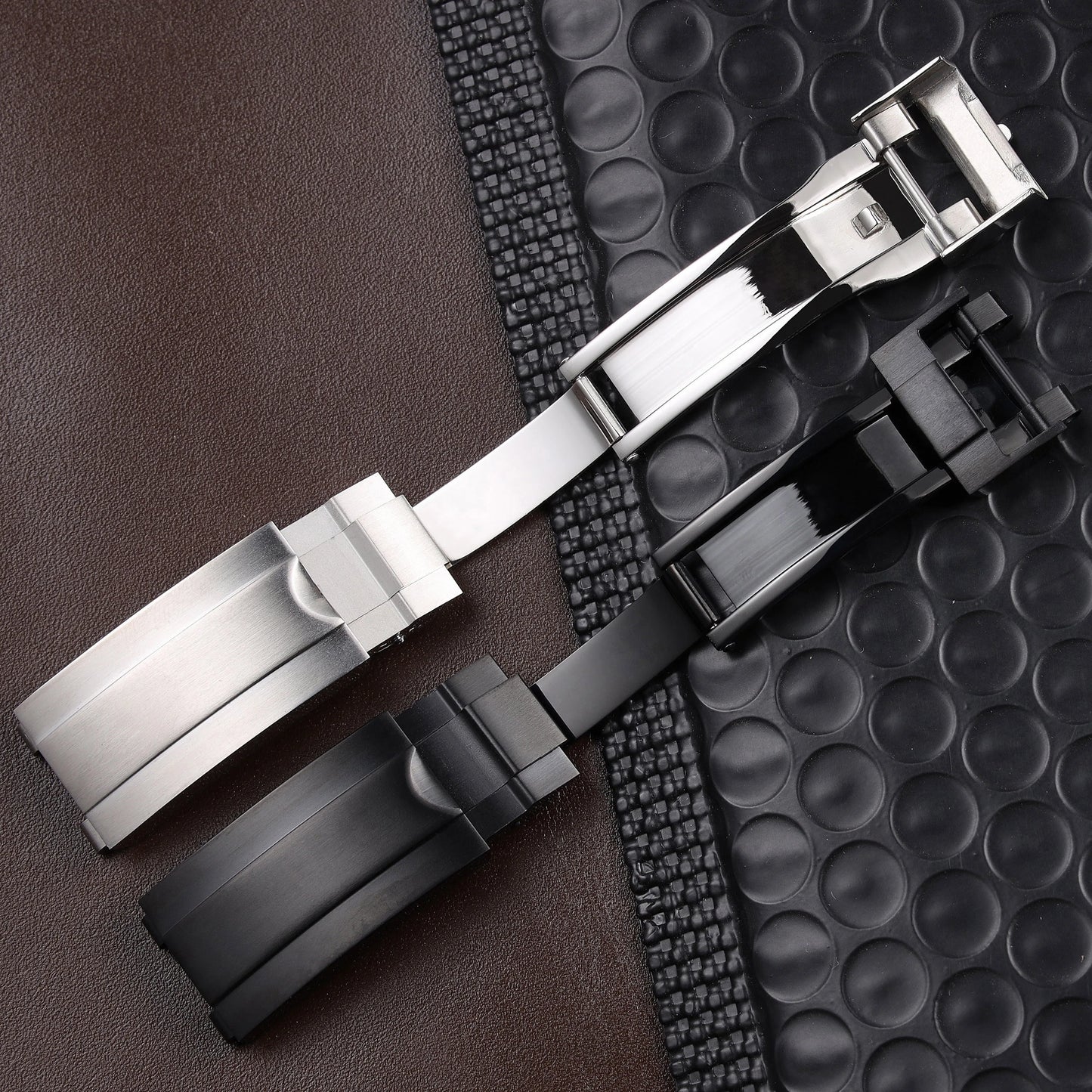 Fermoir de déploiement de verrouillage coulissant en acier inoxydable massif, 9mm x 9mm, haute qualité, pour Rolex Submariner GMT Daytona Date, boucle de montre en métal