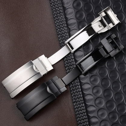Fermoir de déploiement de verrouillage coulissant en acier inoxydable massif, 9mm x 9mm, haute qualité, pour Rolex Submariner GMT Daytona Date, boucle de montre en métal