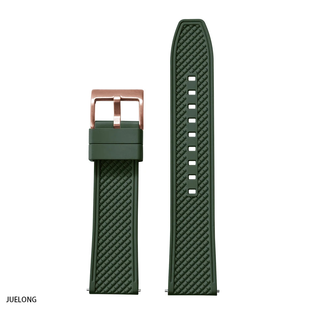 Nouveau Design HAISCH FKM bracelet de montre en caoutchouc 18mm 20mm 22mm 24mm forme de balle bracelets de montre à dégagement rapide bracelets de plongée étanches
