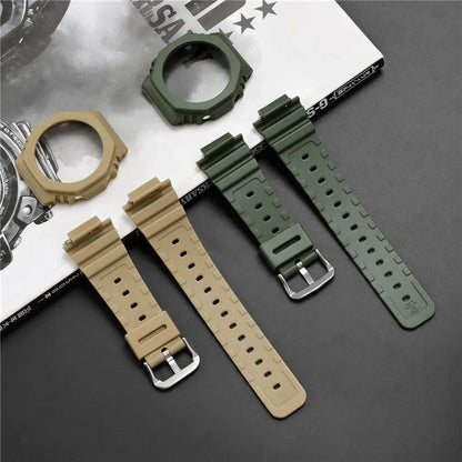 Bracelet de montre en résine pour Casio G-SHOCK GA-2100 GA-2110, Kit de modification de bracelet de montre en caoutchouc étanche pour hommes, avec outils