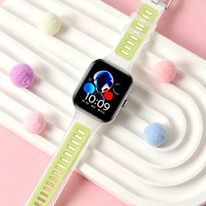 Candy Color Transparent Silicone Strap for Xiaomi 10Pro/9Pro/8Pro REDMI Watch 6 5 4 Special Edition, Waterproof Sport Band