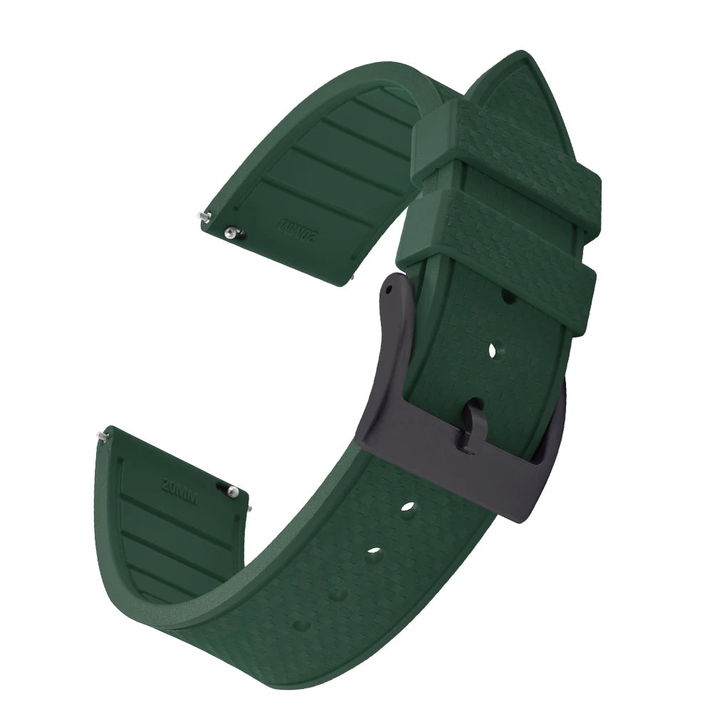 FKM Mosaic Rubber Watch Strap, 20mm 22mm, Quick Release, for Sport Diver, for Rolex Seiko Omega Cartier, Universal Belt