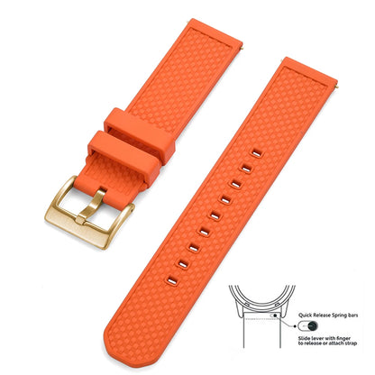 Premium Quality 18mm 20mm 22mm FPM/FKM Watch Strap, New Design Quick Release Fluoro Rubber Watchbands for Every Smartwatch Brand