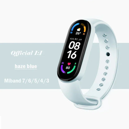 Official silicone strap for Xiaomi Mi Band 4 5 6 7, sports watch, Miband4 Miband7 Correa Mi band 3 4 5 6 7 bands