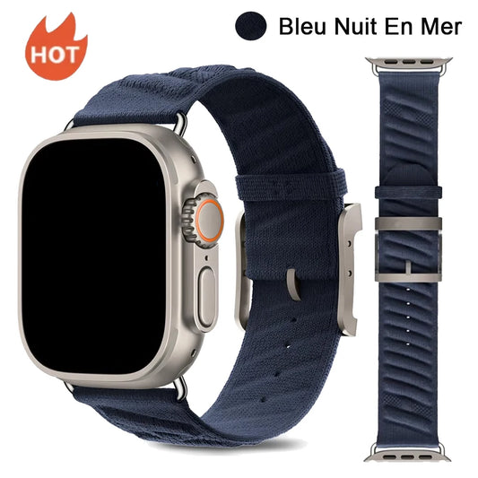 Nuovo cinturino Iwatch in blu notte, a giro unico, per Apple Watch Ultra 1-3 serie 10 9 8 7 6 5 4, cinturino 46MM 45mm 44mm 41mm 40mm 49MM
