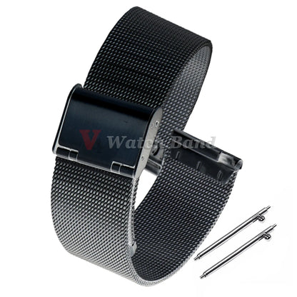 Bracelet de montre en maille 0.4, 16mm 18mm 20mm 22mm, pour Seiko pour montre DW, Bracelet milanais en acier pour hommes et femmes, accessoires