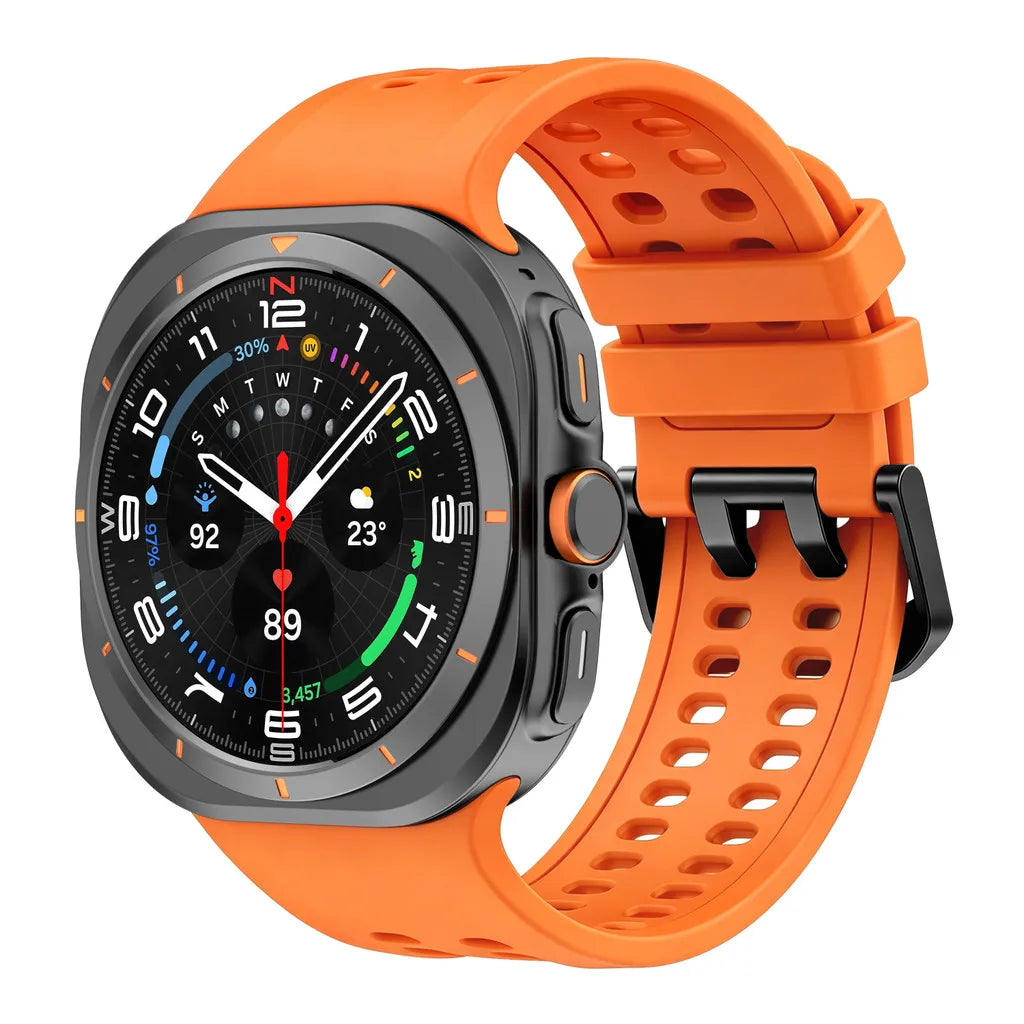 Bracelets en silicone pour Samsung Galaxy Watch Ultra 3 1 2 47mm, bracelet marin pour Galaxy Watch Ultra 2024 2025 2026, ceinture respirante