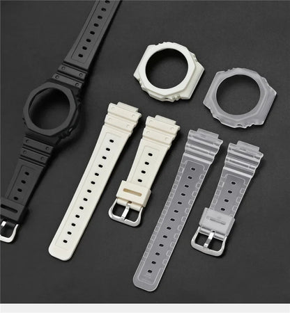 Bracelet de montre en résine pour Casio G-SHOCK GA-2100 GA-2110, Kit de modification de bracelet de montre en caoutchouc étanche pour hommes, avec outils
