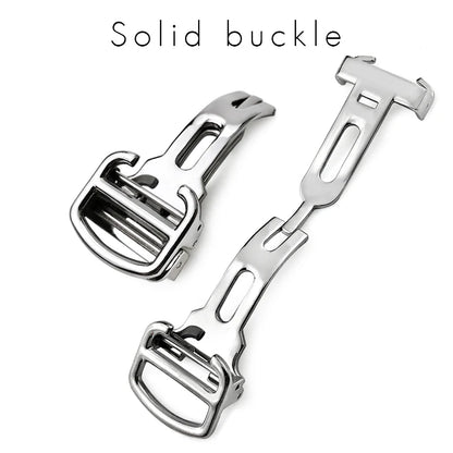 Bracelet de montre en cuir véritable 12mm 14mm 19mm 20mm 21mm 25mm pour Cartier Tank London Solo, en cuir de vachette texturé lychee noir