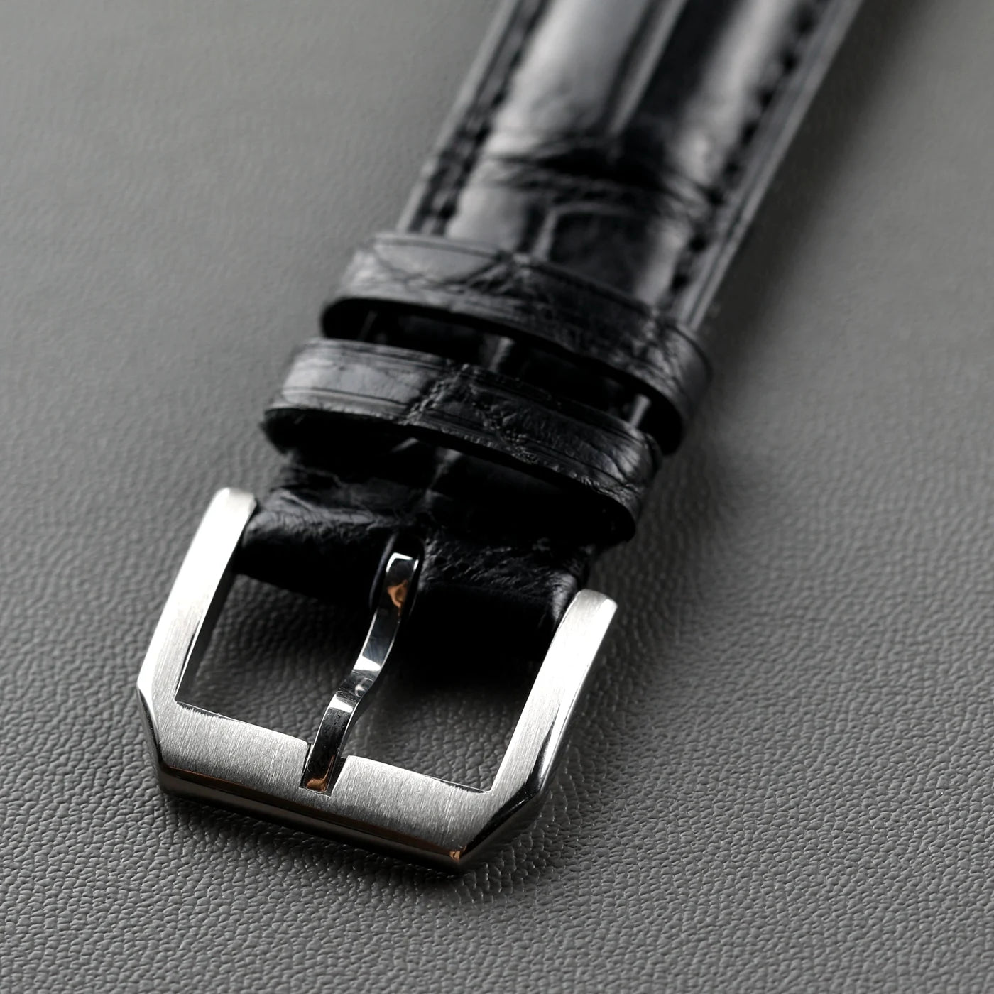 Cinturino in pelle di coccodrillo fatto a mano 20MM 21MM 22MM, pelle nera, cinturino di ricambio da uomo in pelle in stile retrò, compatibile con Pilot Mark
