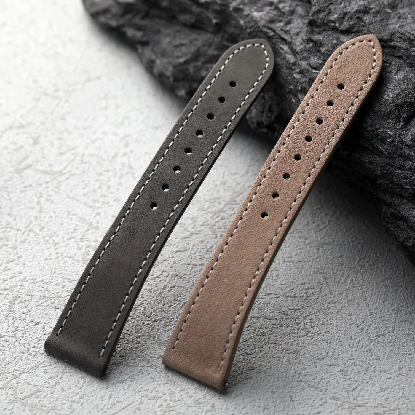 Bracciale fatto a mano in pelle smerigliata, 18 19 20 22MM, marrone grigio morbido, cinturino vintage in pelle bovina di primo strato, adatto per bracciale di orologio antico