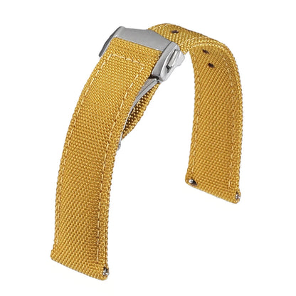 Cinturino per orologio in tessuto a vela deployante 20mm 22mm Cinturino per orologio in Nylon impermeabile a doppia faccia a sgancio rapido con fibbia pieghevole per Omega